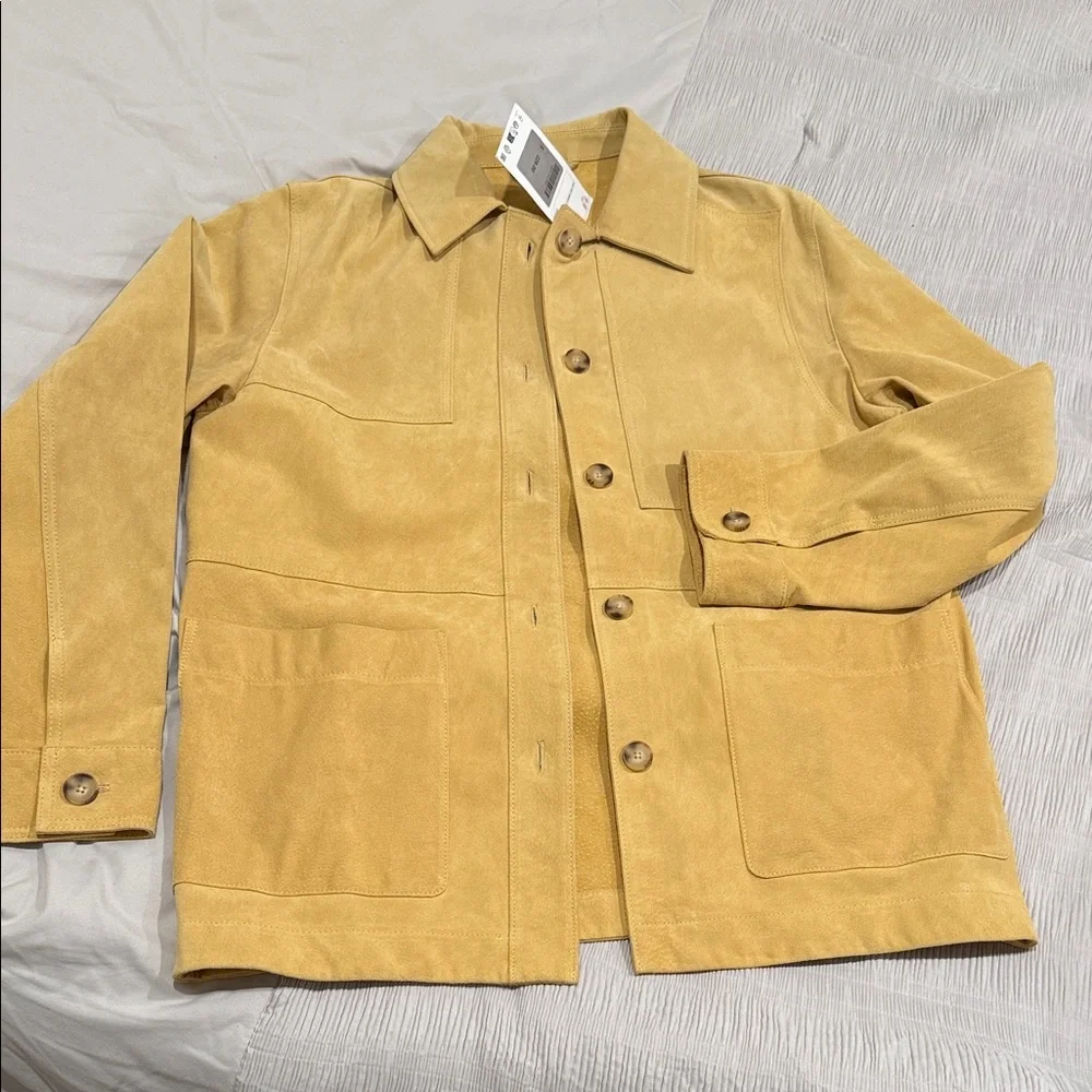 Zara 100% SUEDE LEATHER JACKET - Picture 4 of 6